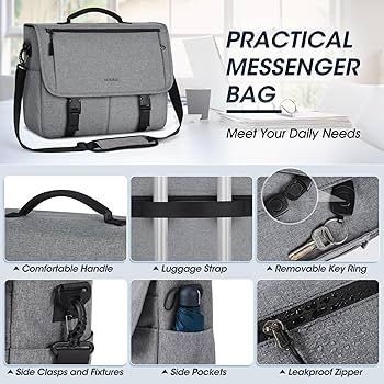 バッグ R.E. LOAD messenger bag gray Grey Water Resistant Nylon Messenger Bag - Shoulder Bag
